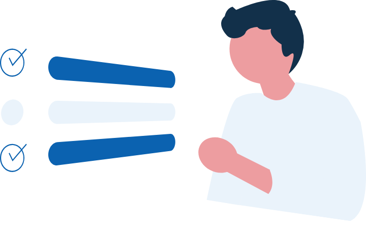 硬めと柔らかめを比べて選ぶイラスト